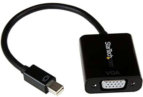StarTech.com Adattatore Mini DisplayPort a VGA, Convertitore Attivo Mini DP a VGA, Video 1080p, Dongle da mDP 1.2 o Thunderbolt 1/2 Mac/PC a VGA per Monitor/Projector/Display, Nero (MDP2VGA2)