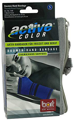 BORT ActiveColor Daumen Hand Band.S blau 1 St
