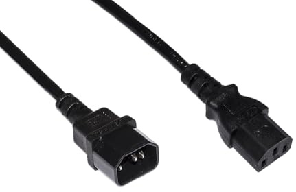 Link LKIEC50 - Cavo di prolunga Alimentazione H05VV-F (5 Metri, Nero) – Spina IEC 320 C14 Maschio e Presa IEC 320 C13 Femmina – Certificazione VDE e Conduttore 0,75 mm² 250V 10A