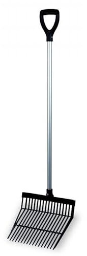 Suinga - Rastrello forca resistente grande truciolo con manico, 140 x 33 x 13 cm