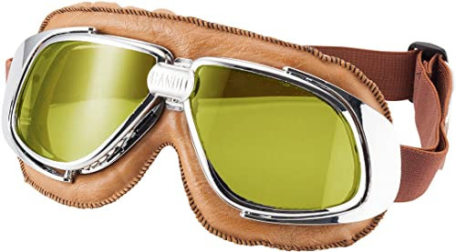 Bandit Classic Motorradbrille, gelb, One Size