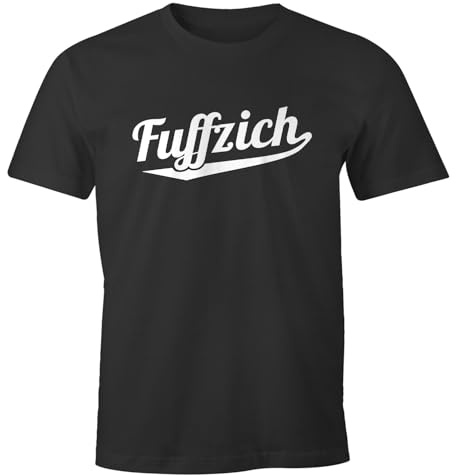 MoonWorks® Herren T-Shirt Geschenk für Männer zum 40. 50. Geburtstag Dialekt Fuffzich Vierzich Anthrazit M