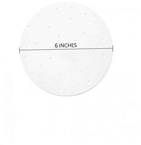 Casecover 100pcs 6inch Bamboo Steamer Liners Perforated Parchment Steaming Papers Non-stick Steamer Mat