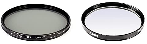 Hoya PLCHRT62 Filtre Polarisant Circulaire HRT Ø 62.0 mm & Hama Filtre UV (Anti-UV et Protection, Compensation 2X, Traitement antireflet, pour objectifs d'appareils Photo 62 mm, O-Haze, traité) Noir