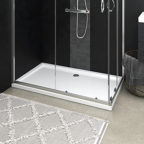 Duschkopp, rektangulär, vit, 70 x 120 cm, platt instegshöjd, glasfiberförstärkt ABS, högglänsande, för moderna badrum