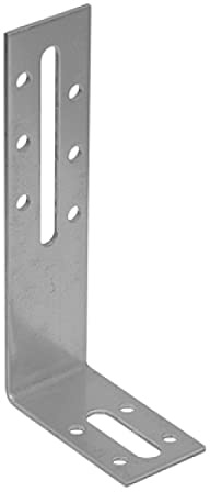 Gedotec Connecteur d'angle 90° angle de réglage pour plaques de plâtre | 1 pièce fer d'angle - 120x55x30 mm | Support de poteau charge lourde angle de vissage | Angle métallique angle 90 degrés méta