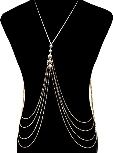 TseenYi Boho Corpo Catena Stratificata Oro Taseel Corpo Collana Perla Reggiseno Vita Catena Sexy Spiaggia Bikini Catena Nightclub Reggiseno Corpo Catena Estate Spiaggia Corpo Gioielli Donne E Ragazze