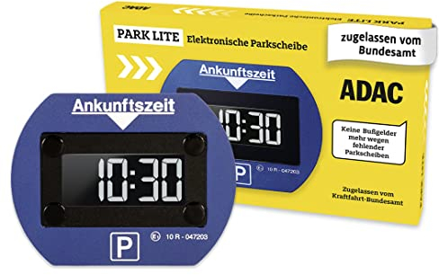 ADAC Park Lite elektronische Parkscheibe mit StVZO Zulassung – Digitale Parkscheibe mit automatischer Zeiterkennung – entwickelt für den stressfreien Alltag – zuverlässig und schnell montiert