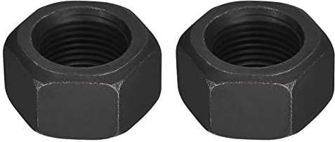 QUARKZMAN 2 Stück Sechskantmuttern 3/4-16 Sechskant Muttern Karbonstahl Grad 8.8 Schwarz Oxide Sechseck Muttern für Schraube Bolzen