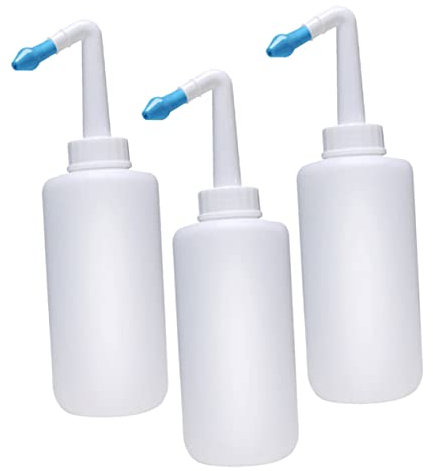 Happyyami 3 Piezas Pote De Neti Paquetes De Sal Para Lavado Nasal Botella De Irrigación Sinusal Sal Para Enjuague Nasal Botella De Limpieza De La Nariz Bebé El Plastico Familiar Detergente