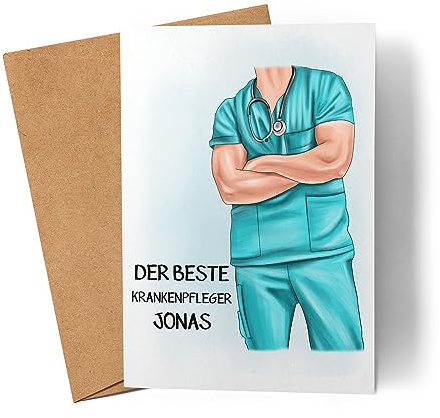 Kiddle-Design Personalisierte Karte für Arzt & Arzthelfer | Dankes- & Abschiedskarte | Name & Spruch anpassbar | Für Medizinstudent & Absolvent