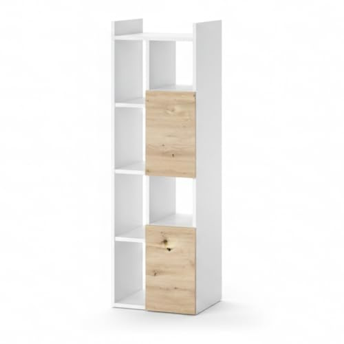 Vicco Badschrank Alf, Weiß, 36 x 117 cm | mit 2 Schubladen, zur platzsparenden Aufbewahrung über der Waschmaschine