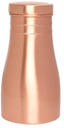Carafe de chevet en cuivre pur pour les bienfaits de l'Ayurveda – Capacité – 1 litre (33,81 US Fluid Ounce) (unie)