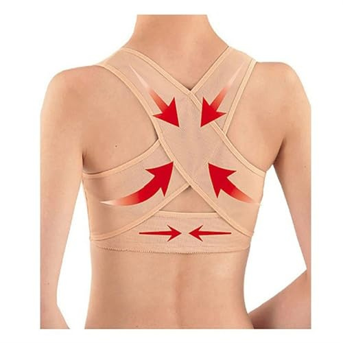 Cintura regolabile per sostegno seno e schiena per donna, supporto per il torace, correttore posturale, corsetto modellante per il corpo, fasciatura per sostegno per la parte superiore della schiena