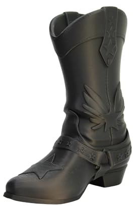 Cowboy Boot Vase for Bouquets – Western Flower Vase – Coastal Cowgirl Room Decor – Rustic Horse Boot Centerpiece – Cowgirl Aesthetic Home Decoration – Country Western Party Table Decor (Black)