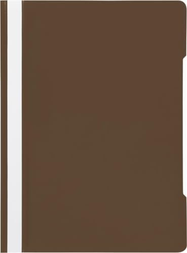 Papiertiger Schnellhefter Marke Brunnen PP für Schule und Büro (Schulqualität, Braun, 10er Pack)