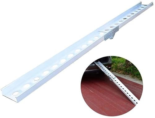 Rollstuhl Rampe Türschwellenrampe 7 Fuß Lange Bordsteinrampen Aus Aluminium, Treppenrampen For PKW Und LKW, Schwellenrampe, Rutschfeste U-förmige Schiene, Zusammenklappbar For Auffahrt, Laderampe, Geh