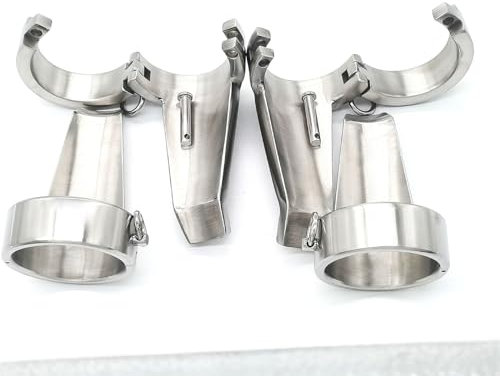 Soarvlorfy Edelstahl Extrem Schwere Anklecuffs Knöchel Manschetten mit Zunge Bondage Sex Fußfesseln Slave Fuß Fessel Erwachsene Spiel Bdsm Folter Fetisch Sex Spielzeug,Women,Stecker