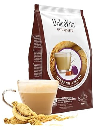 96 Capsule GINSENG AMARO DOLCE VITA Compatibili con macchine sistema A Modo Mio