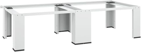 Brokky Double Washing and Drying Machine Pedestal White-Washing machine base,adjustable washing machine base for refrigerator,dryer and freezer
