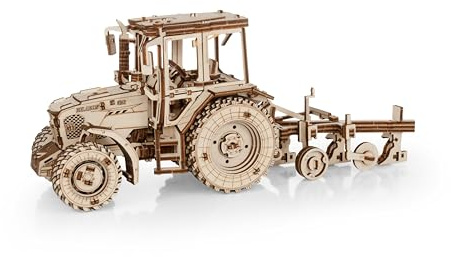 EWA Eco-Wood-Art – “TRACTOR BELARUS-82.3 with PLOW” - Puzzle 3D in legno - Rompicapo per adulti e adolescenti - da montare senza colla – 325 pezzi