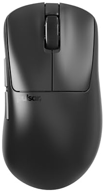 Pulsar Gaming Gears Xlite v4 kabellose Gaming-Maus, Ultraleicht, 58 g, ergonomisch, optischer Schalter, 32000 DPI, 750 IPS, XS-1-Sensor, 8K-kompatibel (groß, schwarz)