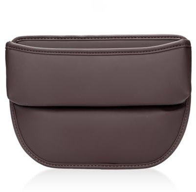 Autositz Lückenfüller Organizer aus Leder für Vordersitz, Multifunktionale Aufbewahrungstasche mit USB-Ladeanschluss, für BMW X5 X5M E53 E70 F15 F95 G05,G Coffee