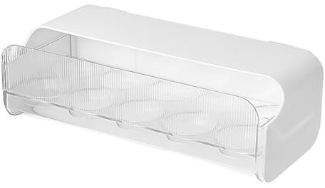 Wrtysully Support à Œufs Mural 10 Grilles Réfrigérateur Porte Latérale Type de Tiroir Grilles Organisateur D'Œufs Support à Œufs Suspendu Boîte de Rangement