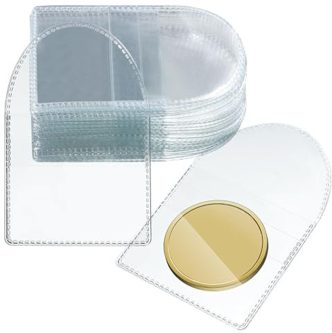 50pcs Kleine Münzhalter Bag Coin Beutel Beschützer Ein Taschenmünzenhülsen Kollektor Individuelle Klare Plastikhülle
