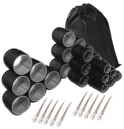 Set di 6 bigodini con clip in metallo per capelli lunghi e corti, per salone di parrucchiere ed eventi formali per acconciature rapide