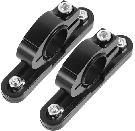 TOGEVAL 2pcs Bike Bottle Cage Adapter Mount Clamp Black Water Bottle Bracket Handlebar Holder Cycling Accessory for Road and Mountain Bikes