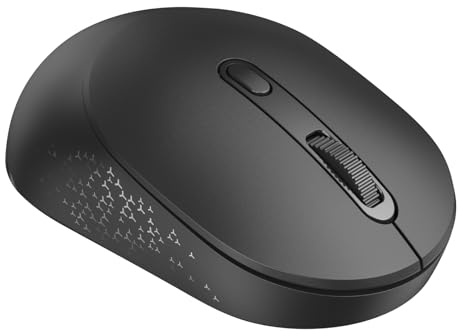 TECKNET Silent Bluetooth Maus, 2,4 GHz Kabellose Maus mit USB-Empfänger, 18 Monate Batterielaufzeit Kompakte Tragbare Mouse Kompatibel mit Laptop PC Mac iPad, Für kleine bis mittelgroße Hände
