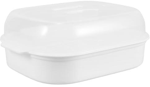 BESTYASH Vaporiera per Cucina Salutare e Leggera in Plastica Microonde con Coperchio e Vassoio come Kitchen Steamer per Microonde Steamer Grande Capacità