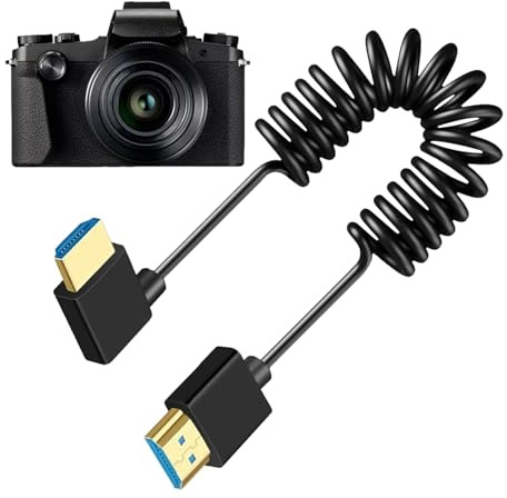 Cavo a spirale per monitor – Cavo a molla a spirale portatile, sottile e professionale, supporto per studio fotografico in spazi ristretti
