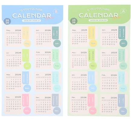 NUOBESTY 2026 Monthly Planner Stickers - Adhesive Calendar Tabs with Color-Coded Index Dividers for Journals Notebooks & Daily Scheduling