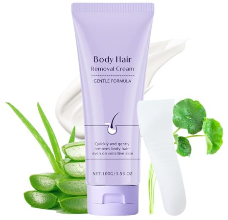 Haarentfernungscreme - Enthaarungscreme Männer Frauen - Hair Removal Cream für Körper, Intimbereich, Arme, Achseln, Beine - mit Aloe Vera, Sheabutter, Sanfte & Gründliche