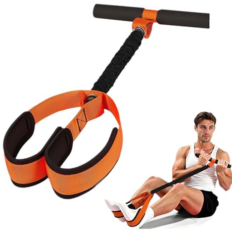 Pedal Widerstandsband mit Griffen – Multifunktions Bauchtrainer, Fußpedal Widerstandsband für Bauch, Arme, Beine, Po, Heimtraining, Krafttraining, Yoga