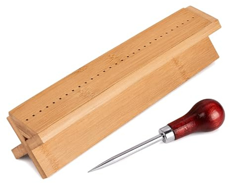 Buchbinder Set aus Holz 32cm, Buchbinden Stanzer mit Ahle | Holz, DIY Bindegerät Notizbücher Tagebücher Planer