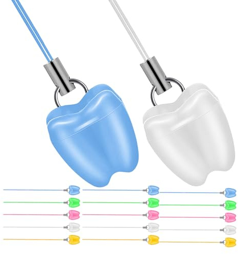 VILLCASE Caja Organizador de Plástico Compacto y Decorativo para 20 Dientes de Leche Niñas Guardar para Conservar Recuerdos