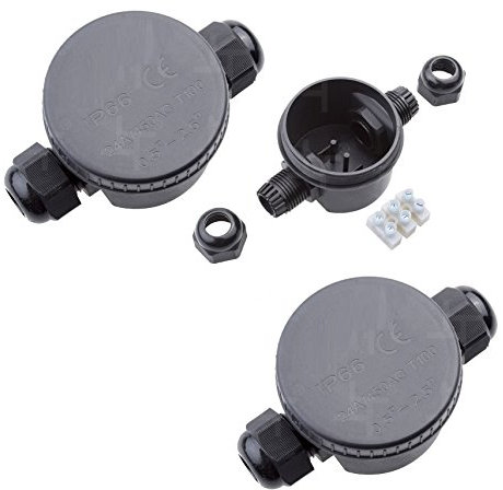 Junction Box Cable Connector IP66 Waterproof For Underground Cable Sleeve 2 PACK