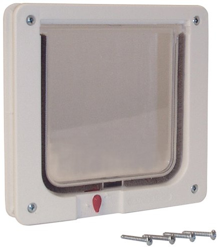 IDEAL PET PRODUCTS SINCE 1979 Perfect Pet Cat Flap Door with 4 way Lock Pet Door, 6 1/4 x 6 1/4 Flap Size