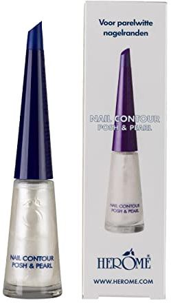Herome Perfect Nail Contour 'Posh & Pearl' Mit Verstärkendem Effekt - Nagellack Geeignet Für Eine French Manicure - 10ml.