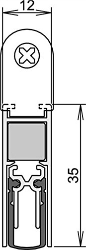 Athmer Türdichtung Doppeldicht M-12/35 833 mm kürzbar