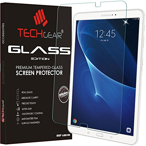 TECHGEAR Schutzfolie kompatibel mit Samsung Galaxy Tab A 10.1 Zoll 2016-2018 (SM-T580 Series) - Schutzfolie Anti-Kratzer Schutzabdeckung kompatibel mit Samsung Galaxy Tab A 10.1 SM-T580 / SM-T585