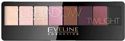 Eveline Cosmetics Professionelle Lidschattenpalette - 8 Farben Twilight Collection für Smoky Eye Looks