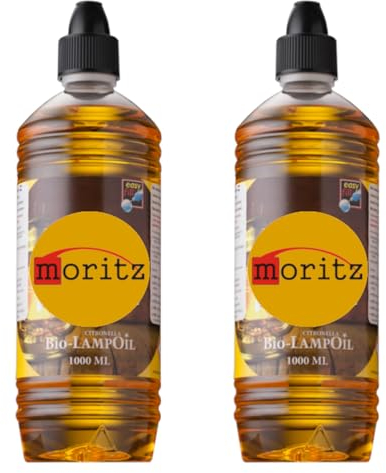 2 x 1000 ml Moritz Bio Lampenöl Citronella Biologisches Lampenöl