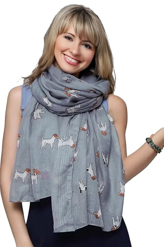 GFM Scarf med djurtryck – Jack Russell hundhalsduk
