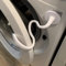 Butée de porte de lave-linge à chargement frontal – Support de porte magnétique pour machine à laver avec base magnétique de 6,6 cm, butée de porte amovible pour garder la porte de la laveuse ouverte