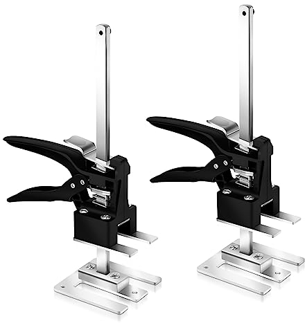 Ikodm - Lot de 2 leviers à main économes de travail - Bras de 30 cm - Jusqu'à 240 kg - Outil de levage pour carrelage - Réglable en hauteur pour plaques de plâtre, plaques de porcelaine, meubles.