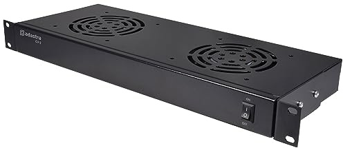 Adastra | 19 Rack Fan Cooling Unit for Improved Airflow Hard Wired with 1.5 Metre UK Mains Plug